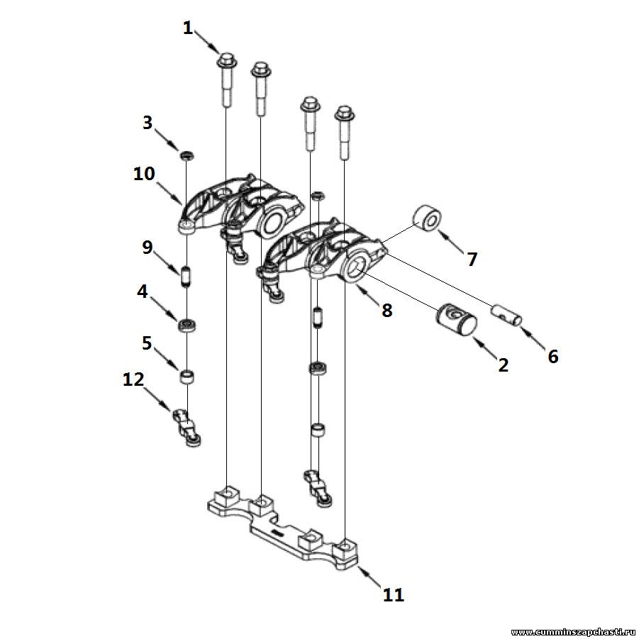 Направляющая коромысла клапана cummins 2,8